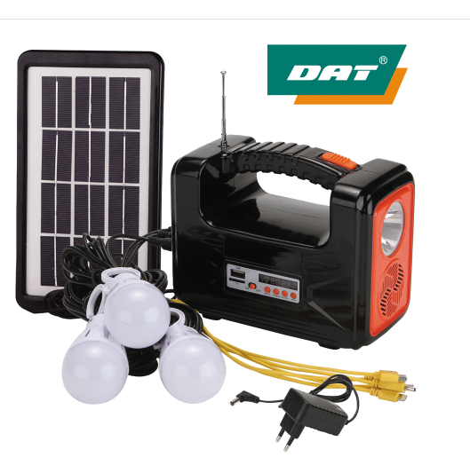 AT-9011B DAT home use solar panel system with MP3 and radio DC solar lighting kits