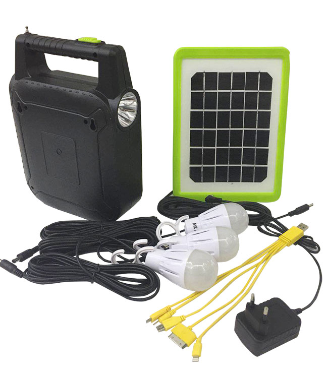 AT-9012B DAT home use solar panel system with MP3 and radio solar energy system with bulbs