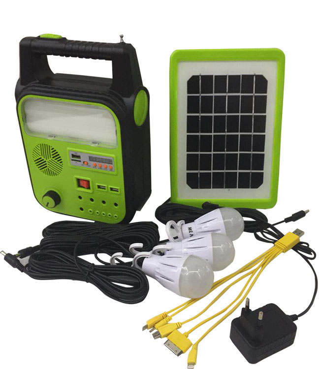 AT-9012B DAT home use solar panel system with MP3 and radio solar energy system with bulbs