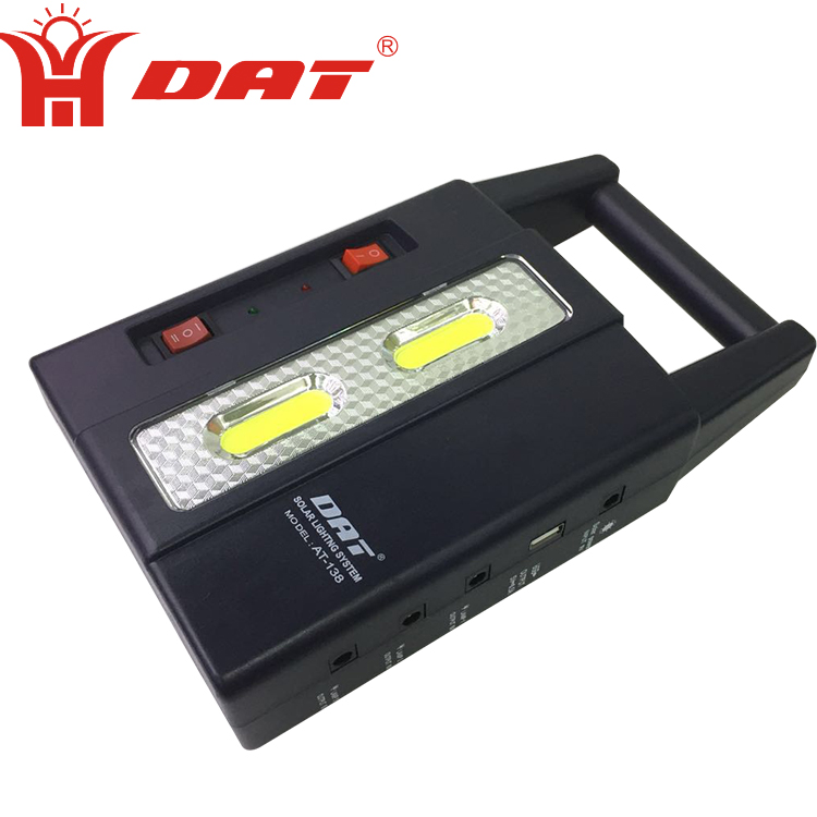 AT-138 DAT home solar lighting system kits  DC portable solar energy system with USB charging function