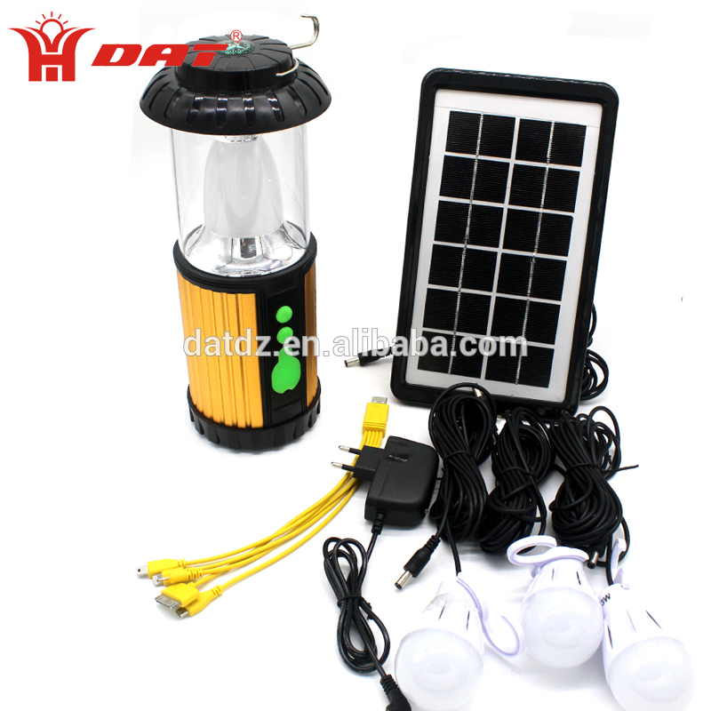 Aluminium Alloy High Power Led Camping Light Rechargeable Solar Lighting System