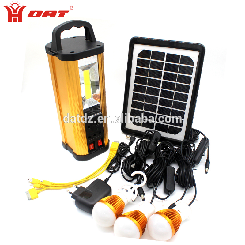 Factory Selling Solar Power Portable Mini lighting System kit 10W with mobile charger
