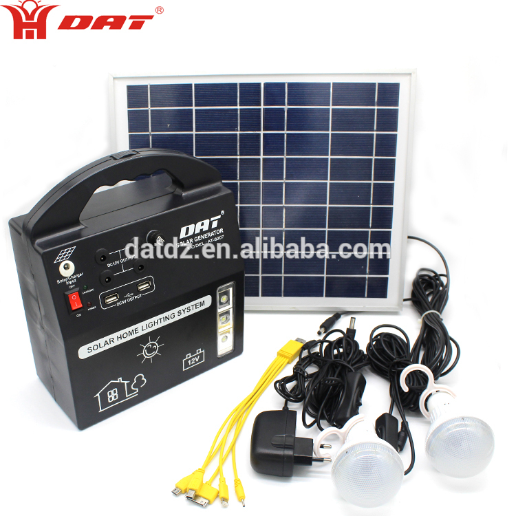AT-8207 high power solar lighting system kits for outdoor and emergency  light 20w Mini Solar energy System kits
