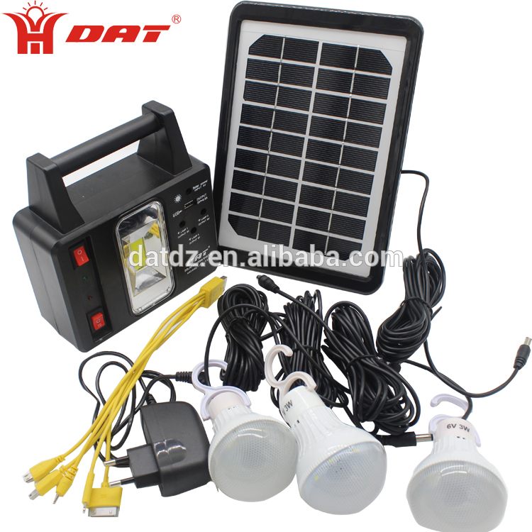 Factory Selling Aluminum High Power 15W with mobile charger Solar Portable Lighting System