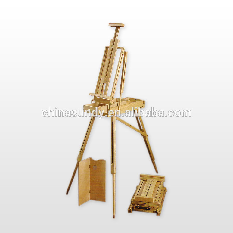 School educational dry earser drawing board kids non-toxic double side magnetic antique wooden easel