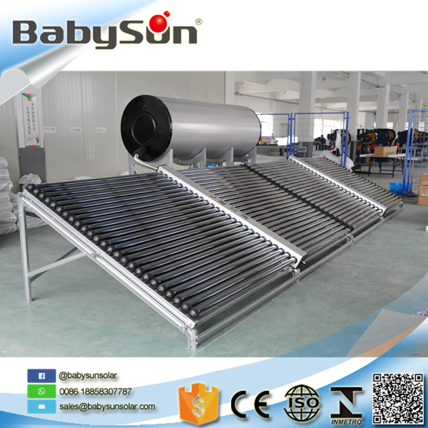 Cost-effective split evacuated tube SUS304 stainless steel solar water heater