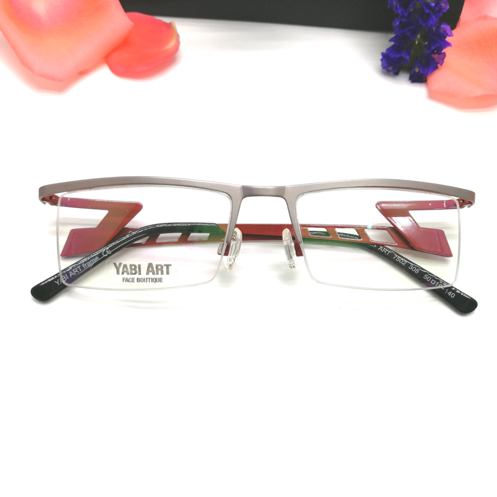 metal eye glasses frame half rim frame glasses