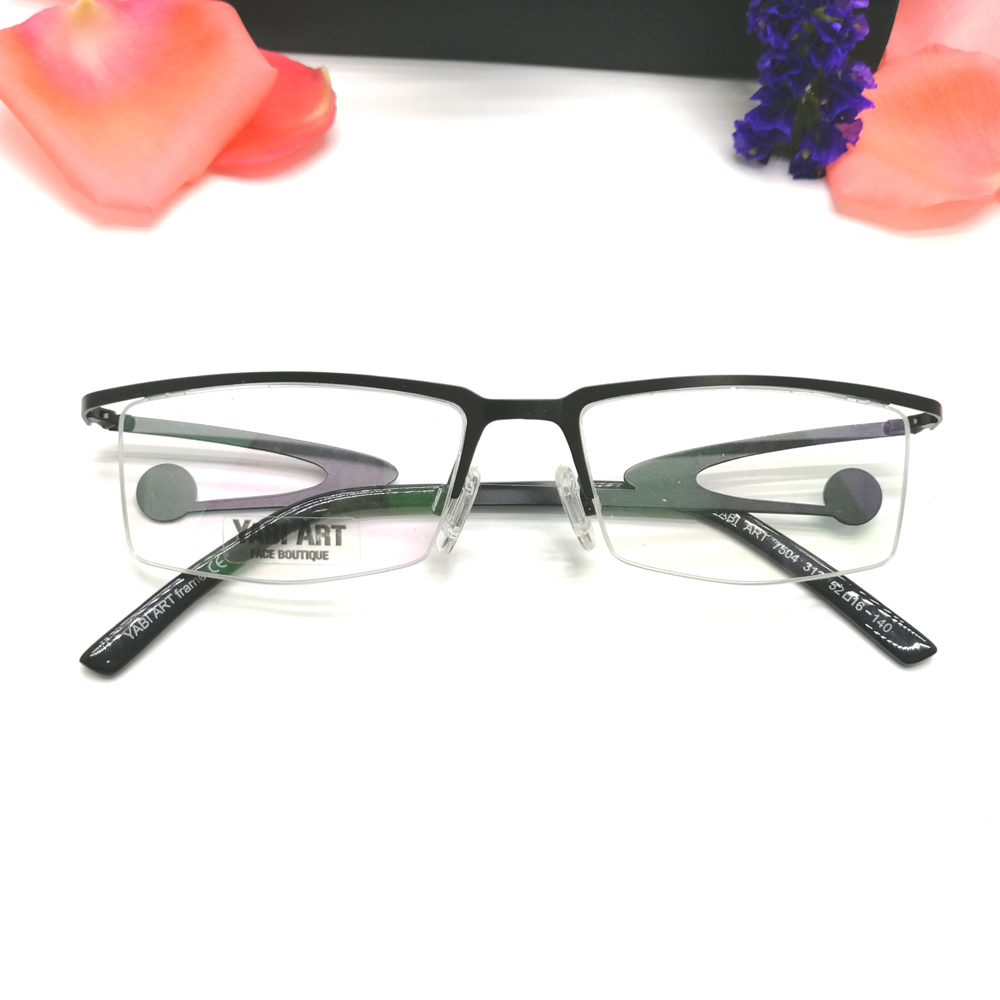 Europe style metal eye glasses frame half rim frame glasses