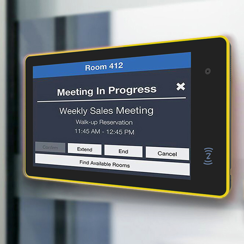 Wall Mount Meeting room booking Display 10.1 inch POE Android Tablet with led light