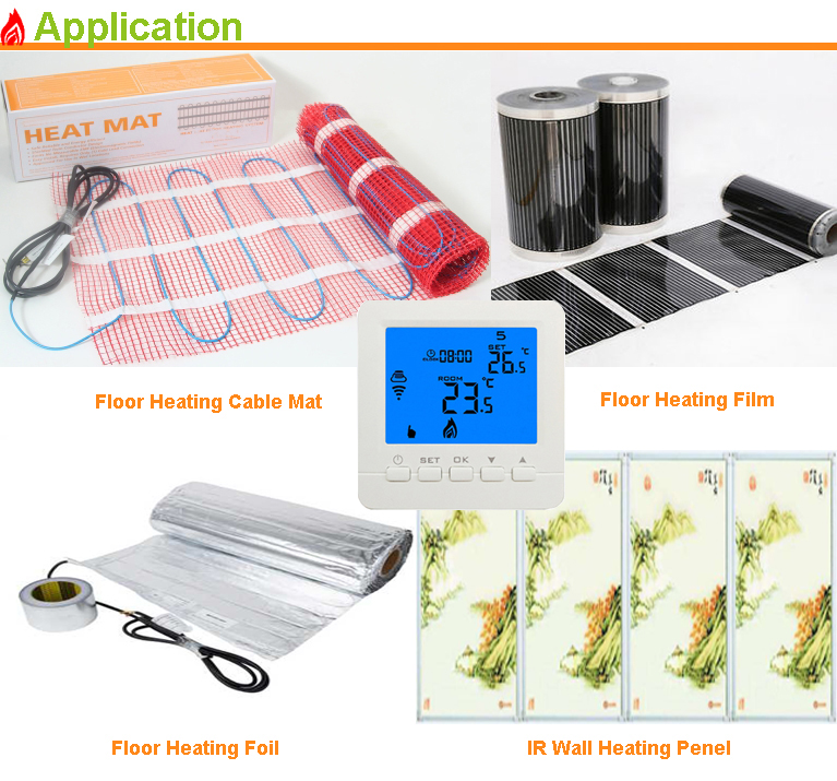 Electric Floor Heating 6 Languages App Wifi LCD Thermostat