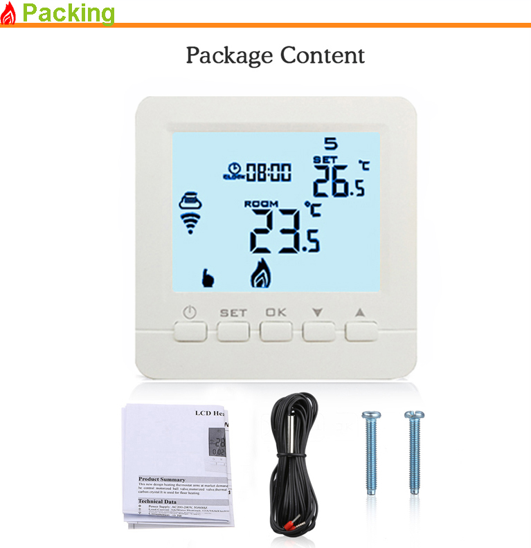 Smart Digital Temperature App Control Heating Wifi Thermostat For Floor Heater