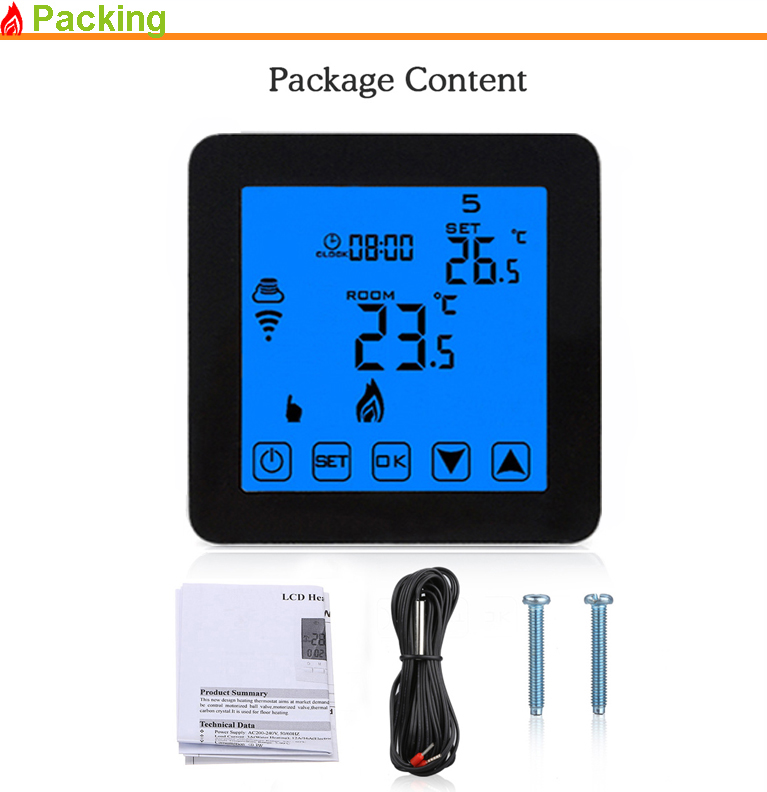 Android And Iphone APP Control Alexa Digital Smart Wifi Room Thermostat