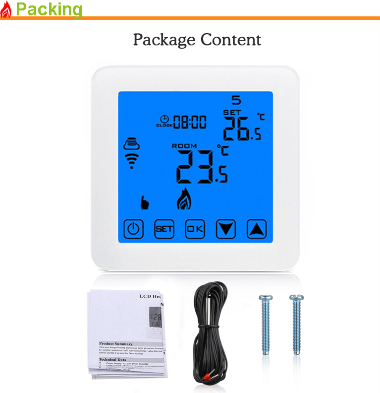 WIFI Carbon Fiber Underfloor Heating Digital Electronic Thermostat