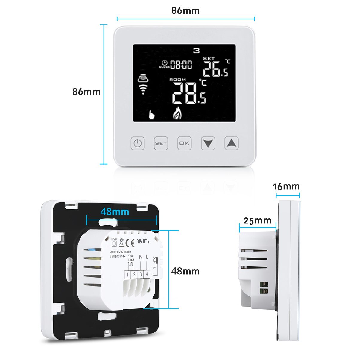 Encho Voice Control Wifi Floor Heating Film Thermostat