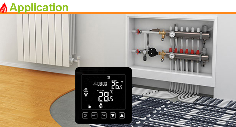 Wifi underfloor heating thermostat for room heating system