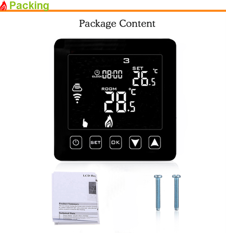 Wifi underfloor heating thermostat for room heating system