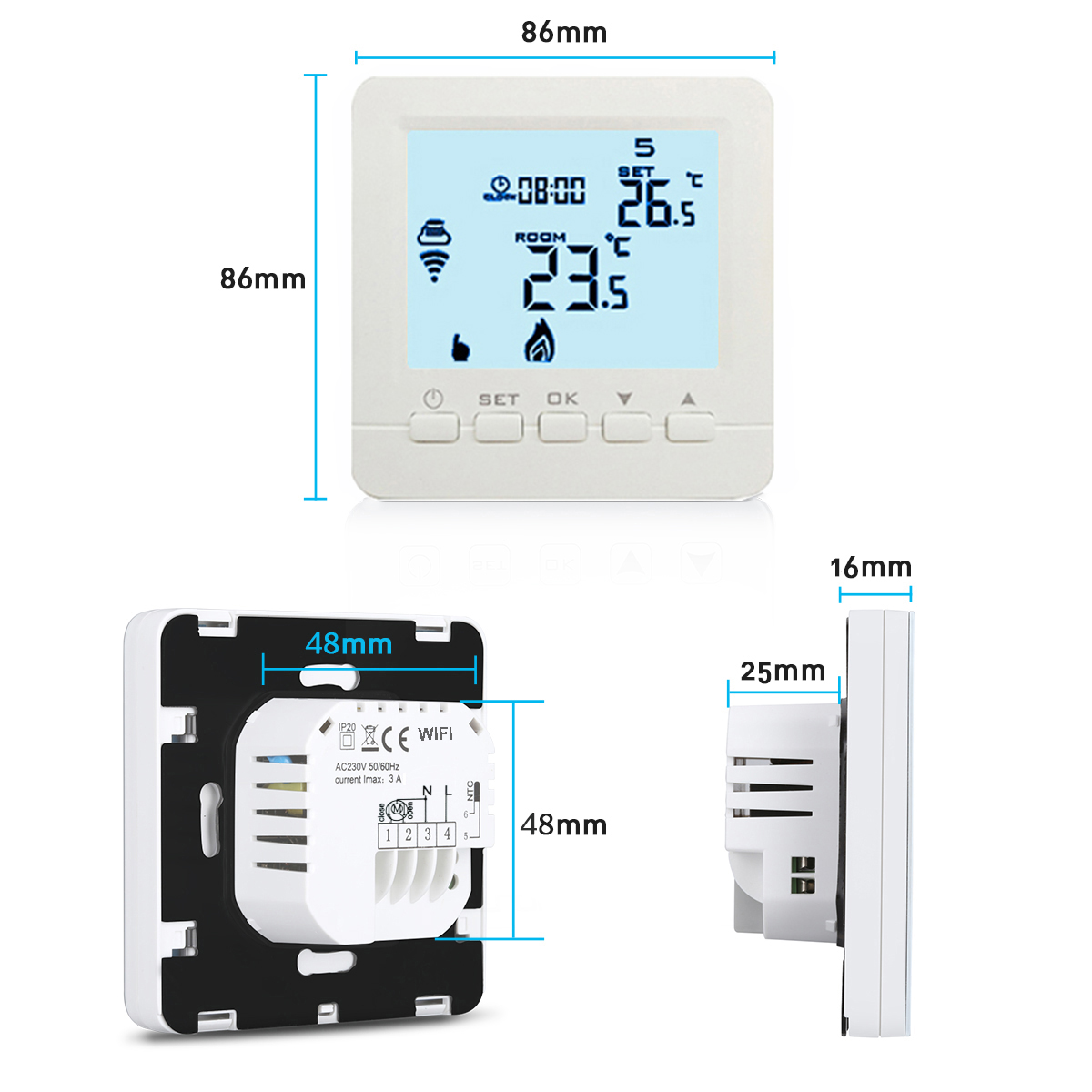 Wifi Thermostat For Water Heating Smart Programmable Temperature Controller