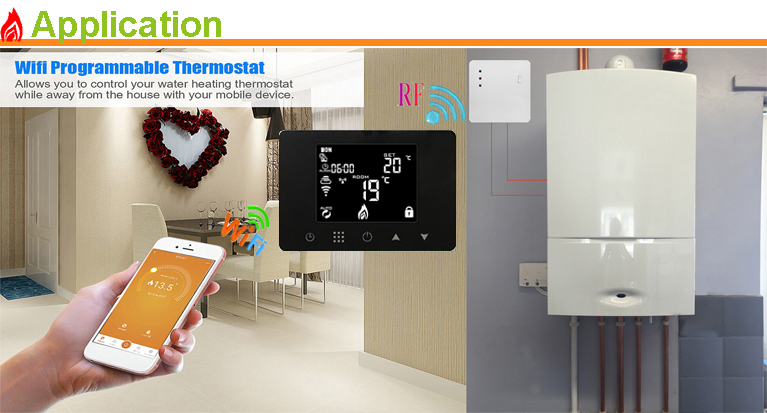 Digital Gas Boiler Heating Wifi Wireless Thermostat