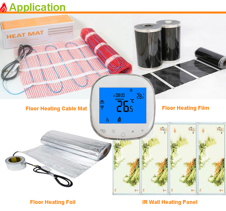 Smart 7 Days Programmable Mobile Phone App Control Wifi Thermostat Floor Heating
