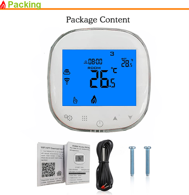 Smart 7 Days Programmable Mobile Phone App Control Wifi Thermostat Floor Heating