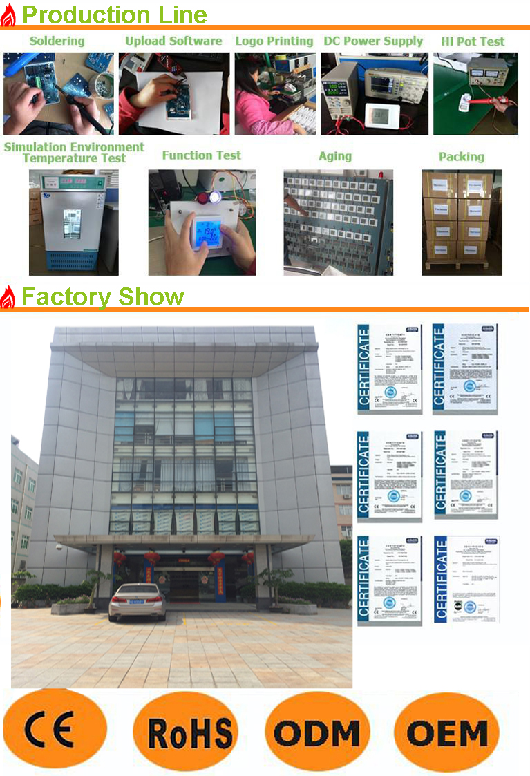 Electronic LCD Touch Screen Wall-hung Water Heating Boiler Thermostat