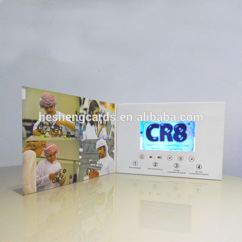 4.3 inch Video Greeting Card, Video Brochure for wedding invitation