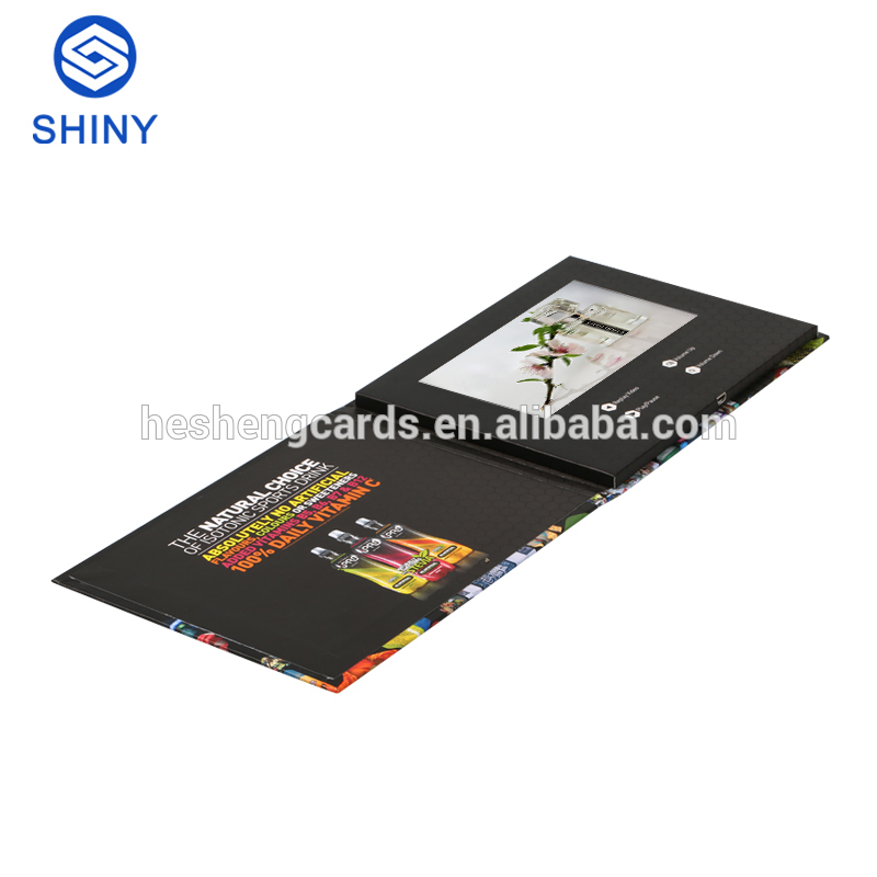 Factory Printing Handmade 7 inch LCD Invitation Card Video Marketing Book Promotional Video Player