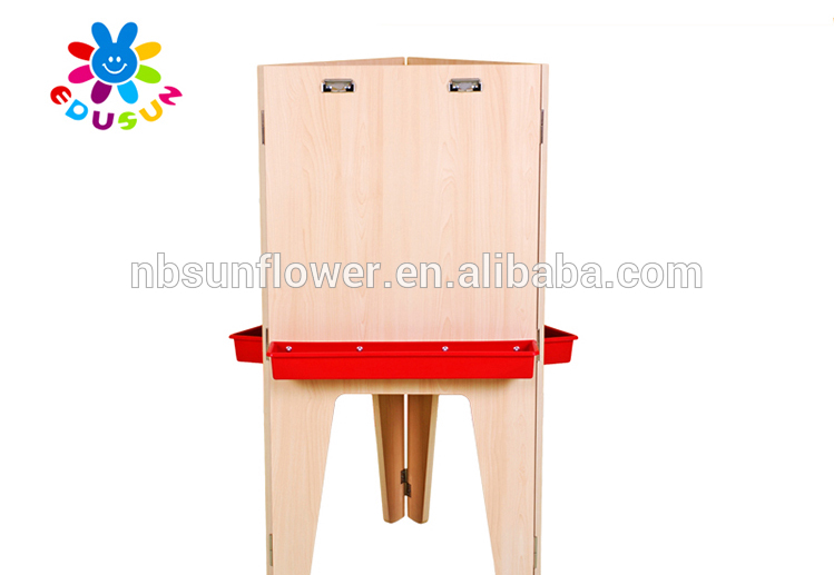 Mini easel wholesale durable three-sided non-toxic kids wood easel stand
