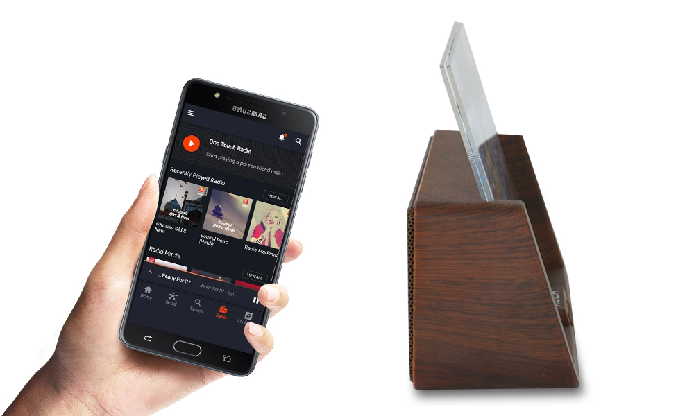 XECH Wooden photo frame wireless speaker for mobile/ tablet stand