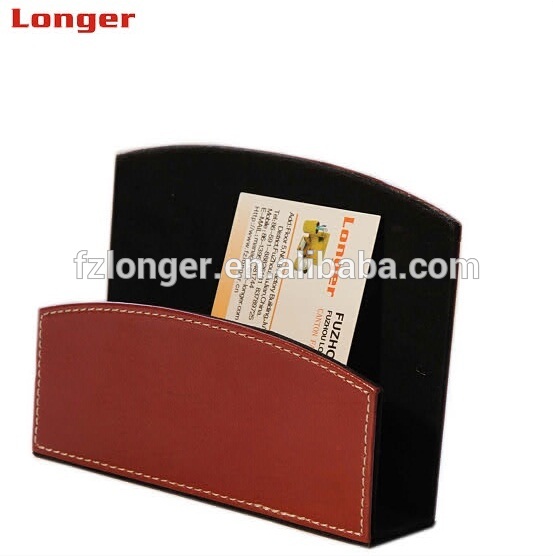 Best Selling Leather Business Embossed Logo Name Card Holder