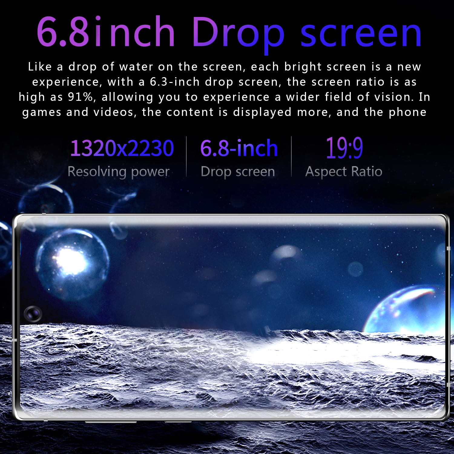 Free shipping N10+6.5 inch cell phone  large  screen Octa core HD+   2230*1320  4800mah long battery with pen  mobile phone