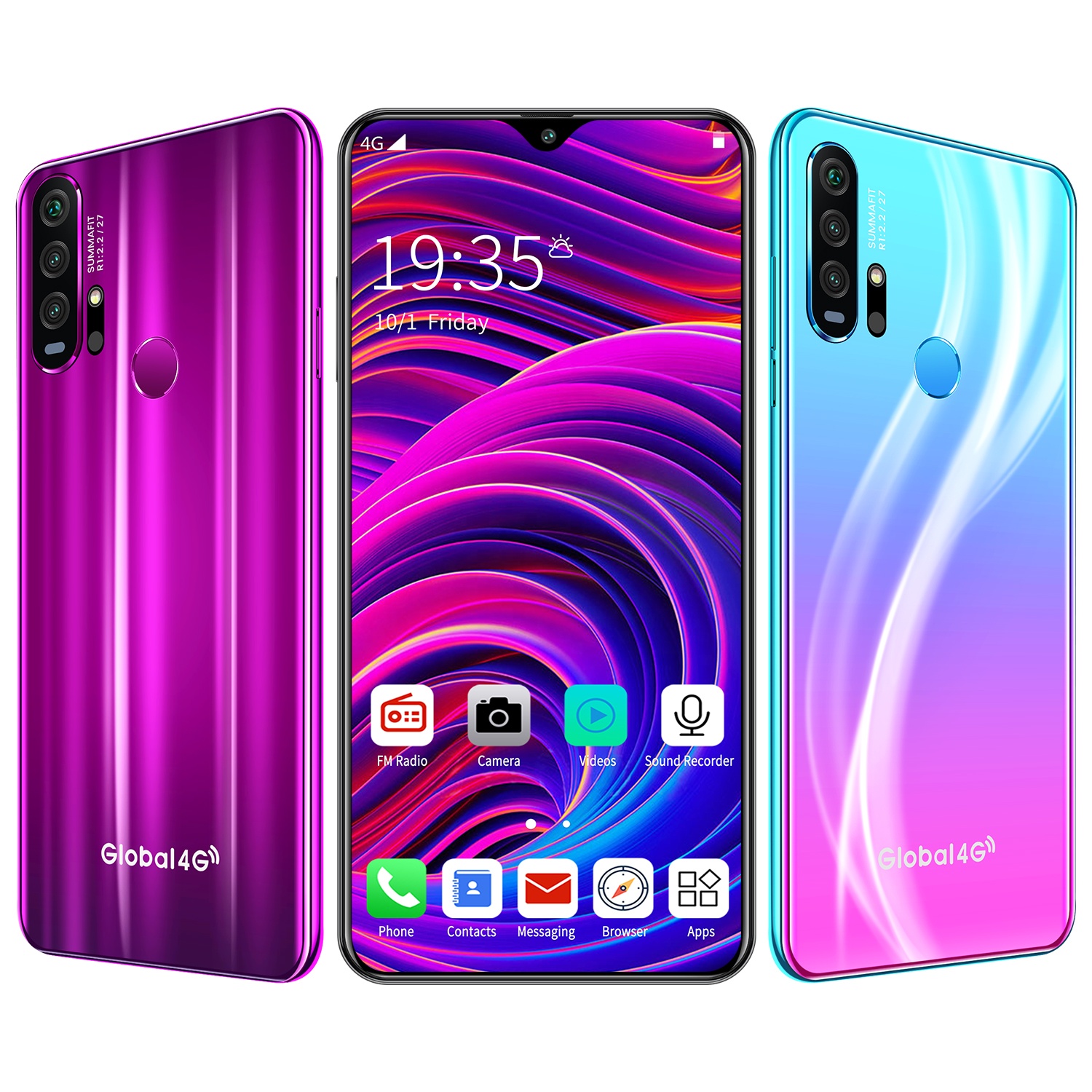 Hot sell 4G  unlocked Cell phone R30 pro 6.3" 3+64GB  mobile phone incell Drop Screen 2k   Dual Cameras