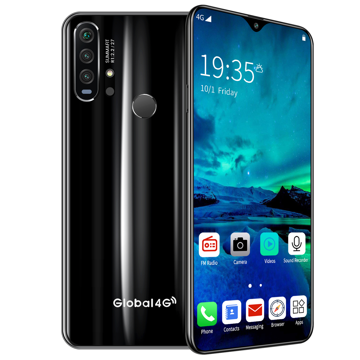 Hot sell 4G  unlocked Cell phone R30 pro 6.3" 3+64GB  mobile phone incell Drop Screen 2k   Dual Cameras