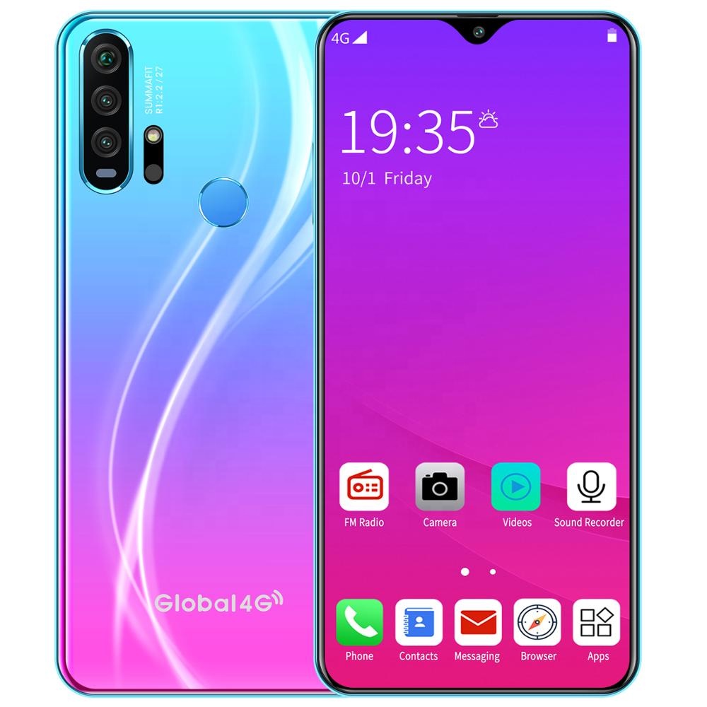 4G Cell phone R30 pro 6.3" 3+64GB  4G mobile phone incell Drop Screen 2k   Dual Cameras with Dual sim Smartphone fast shipping