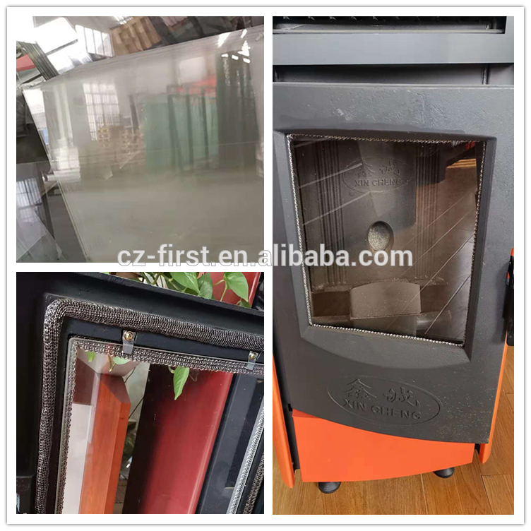 High Quality Tempered Refractory Glass In Fireplace Or Andiron
