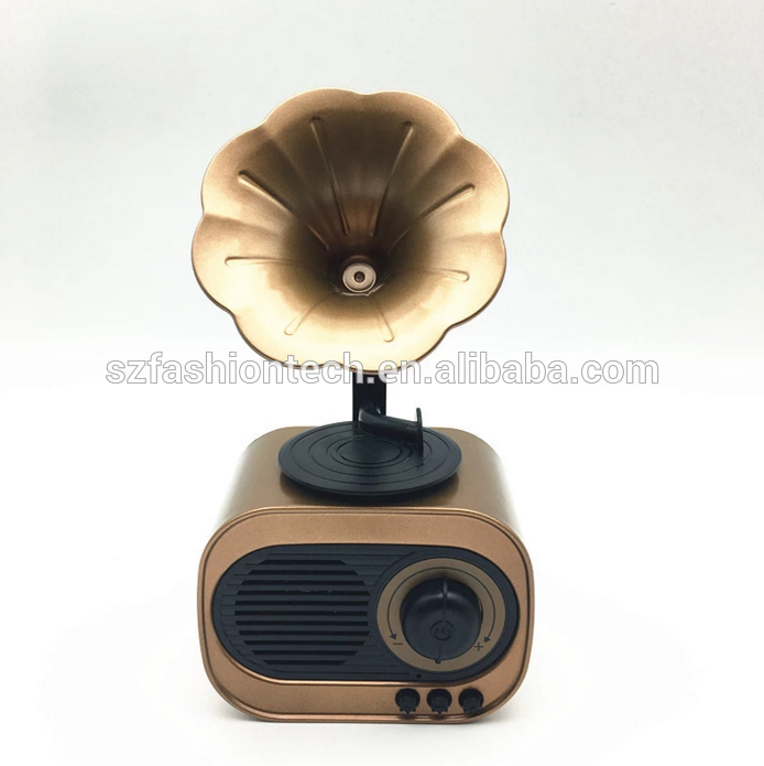 B5 Retro Classic Vintage Phonograph Player Design Portable Bluetooth Speaker with FM radio and TF card slot