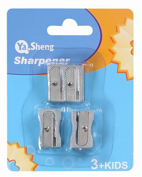 Metal Pencil sharpener with double hole/ school stationery
