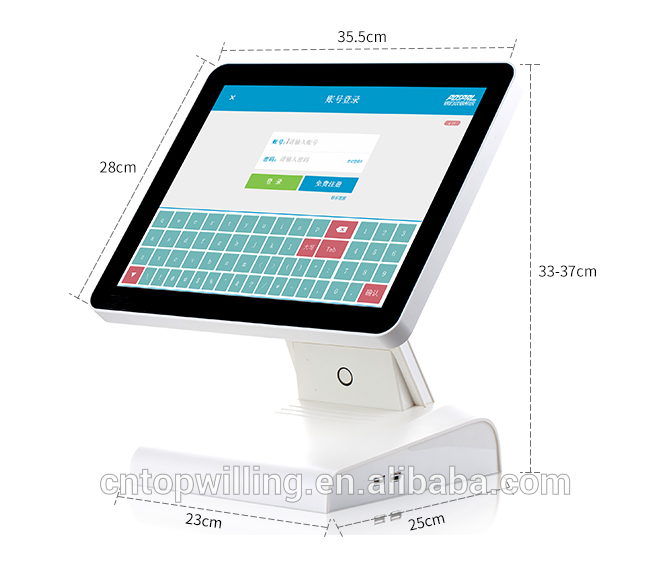 10 Points Capacitive Touch Screen 15 inch POS System with VFD 8