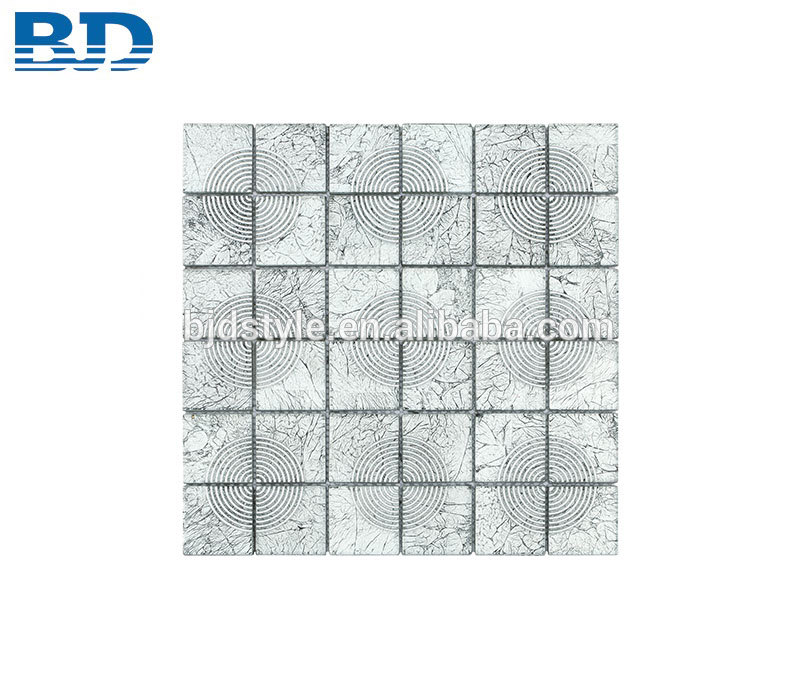 Hot Selling Silver Glass Mosaic Tile for Kitchen Wall
