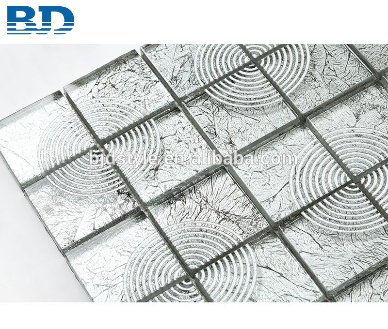 Hot Selling Silver Glass Mosaic Tile for Kitchen Wall