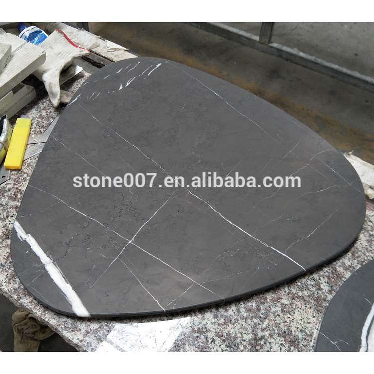Grey Marble Table Top Round Pietra Gray Marble Tops for Coffee Table