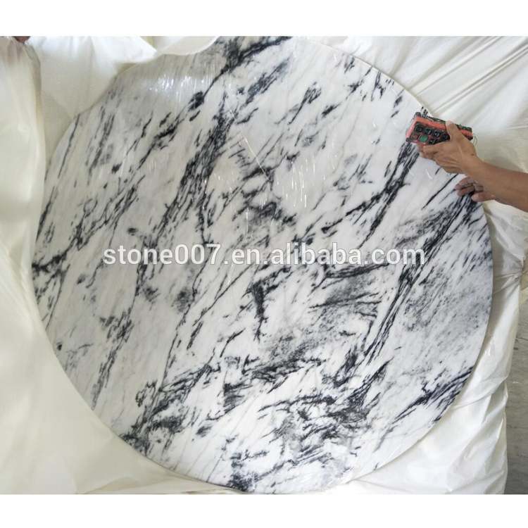 Factory Wholesale Marble Table Tops for Furniture, New York White Marble Square Shape Round Shape Coffee Table Tops