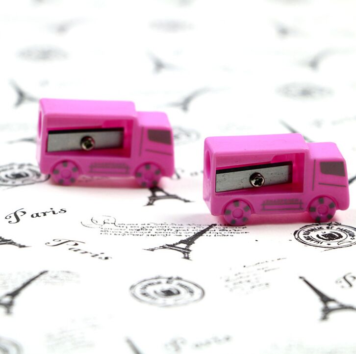 Portable car shape useable plastic pencil sharpener