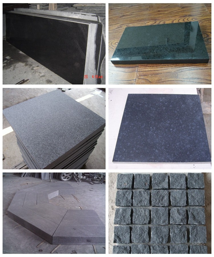 Chinese Polished Black Granite Commercial Bathroom Countertops