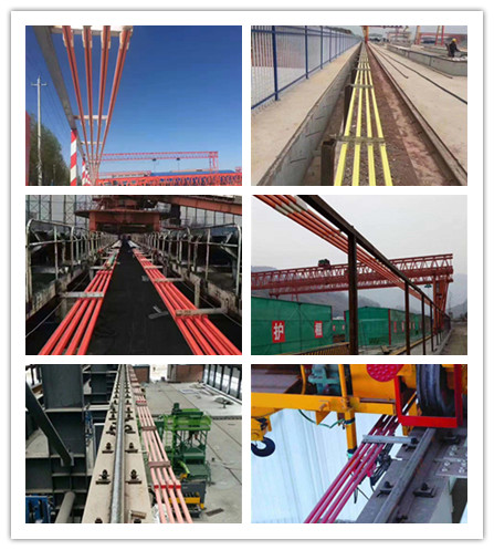 Single pole aluminum crane power busbar/conductor system for crane