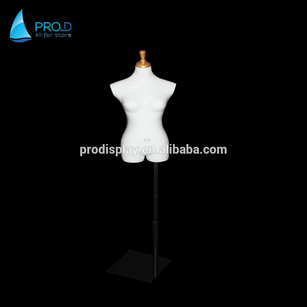 Wholesale Modern 150cm Wood Base Black Lace Upper Body Female Mannequin