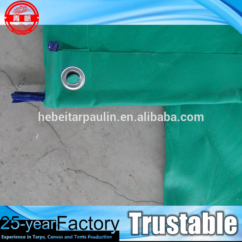 400gsm 0.35mm thickness Green Water Proof PVC coated Tarpaulin Cover for Truck, Container, Factory, Mineral