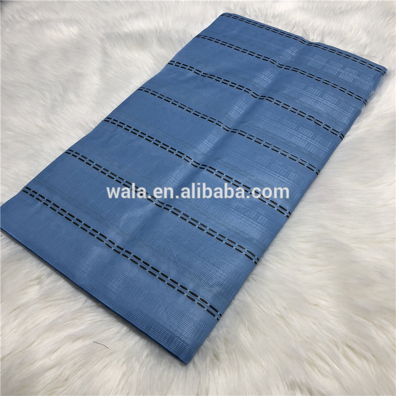 2020 New Arrival Grey African Nigerian fabric  atiku fabric high quality  10 Yards per piece for man free shipping
