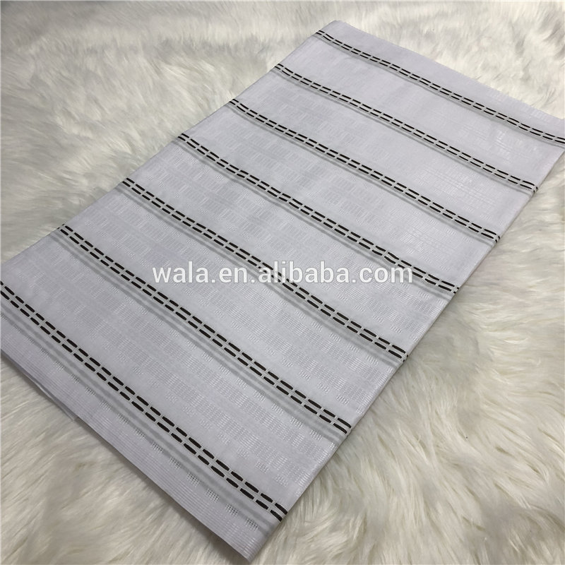 2020 New Arrival Grey African Nigerian fabric  atiku fabric high quality  10 Yards per piece for man free shipping
