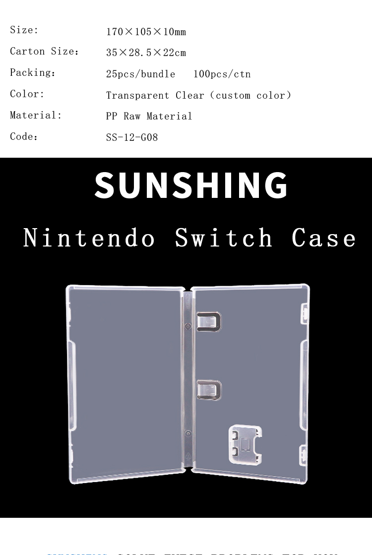 SUNSHING Wholesale Game Card Box Nintendo DS Game Container Nintendo Switch Game Case